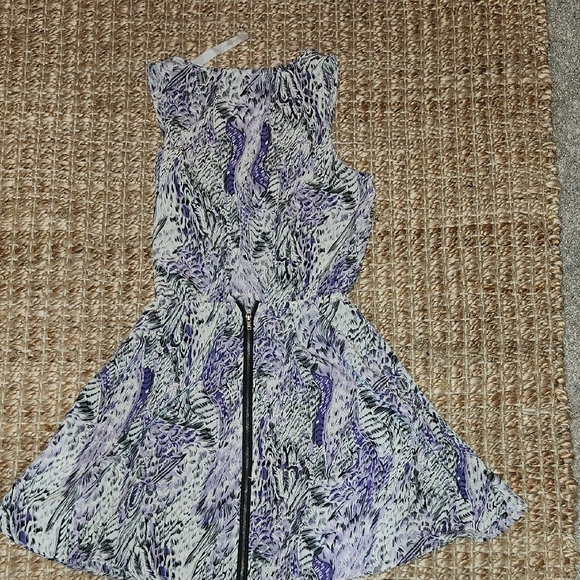 Purple and Black Halter A-line Mini Dress - Picture 6 of 6